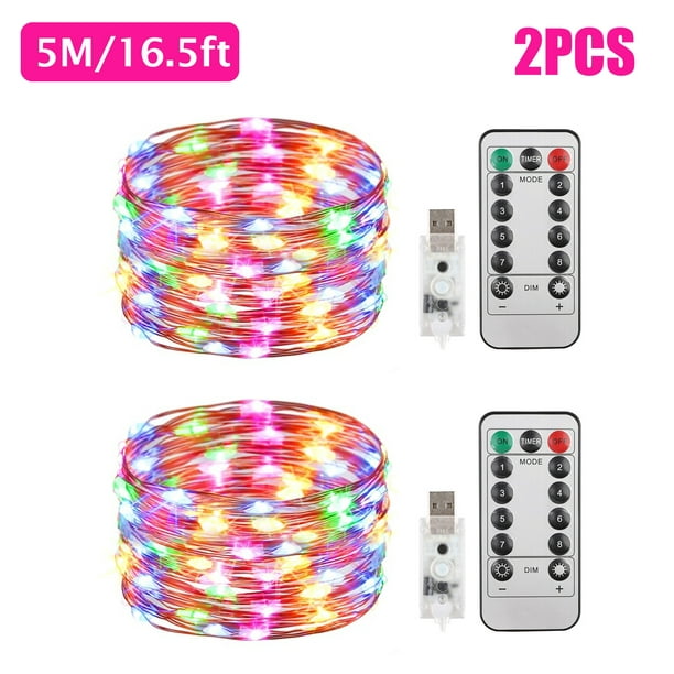 50/100 LEDs USB Waterproof Copper Wire Fairy String Lights with Remote 8 Modes